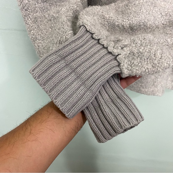 Free People Milo Turtleneck Sweater Gray XS Oversized Knit - Picture 11 of 11